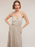 Rochie lungă plisată din jerseu și lurex image number 2
