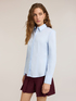 Poplin shirt with hidden buttons image number 0