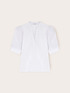 T-shirt with keyhole and broderie anglaise sleeves image number 4