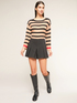 Striped sweater with jewel buttons feature image number 0
