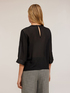Weich fallende Bluse aus zwei verschiedenen Materialien image number 1