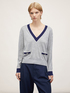 Pullover with contrasting wool trims image number 0