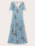 Langes Kleid mit Blumenmuster image number 4