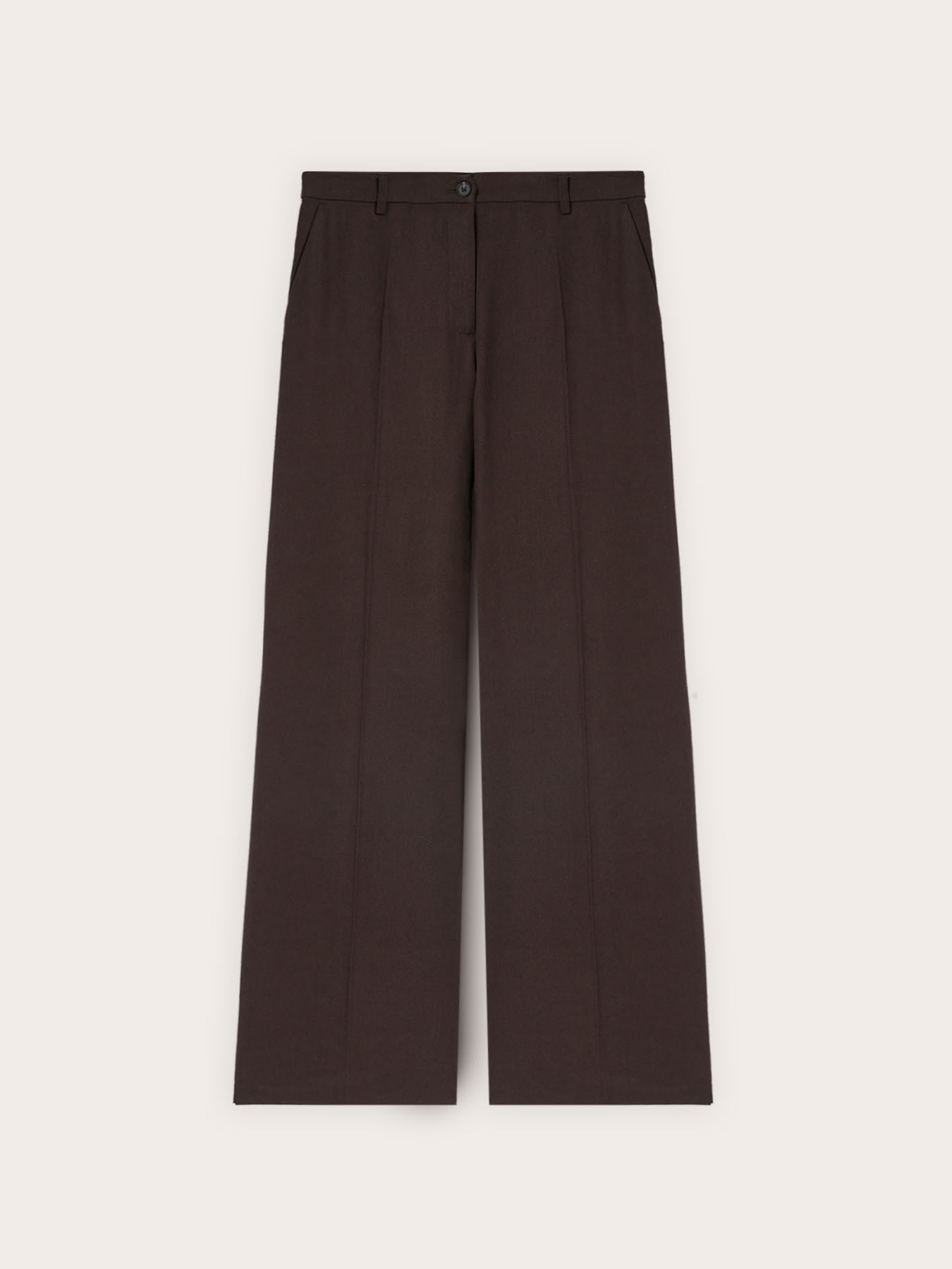 Palazzo-Hose mit B&uuml;gelfalte aus Leinenmischung image number 4