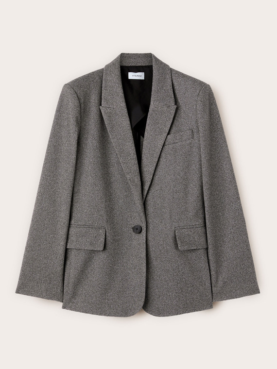 Blazer strutturato tinto filo