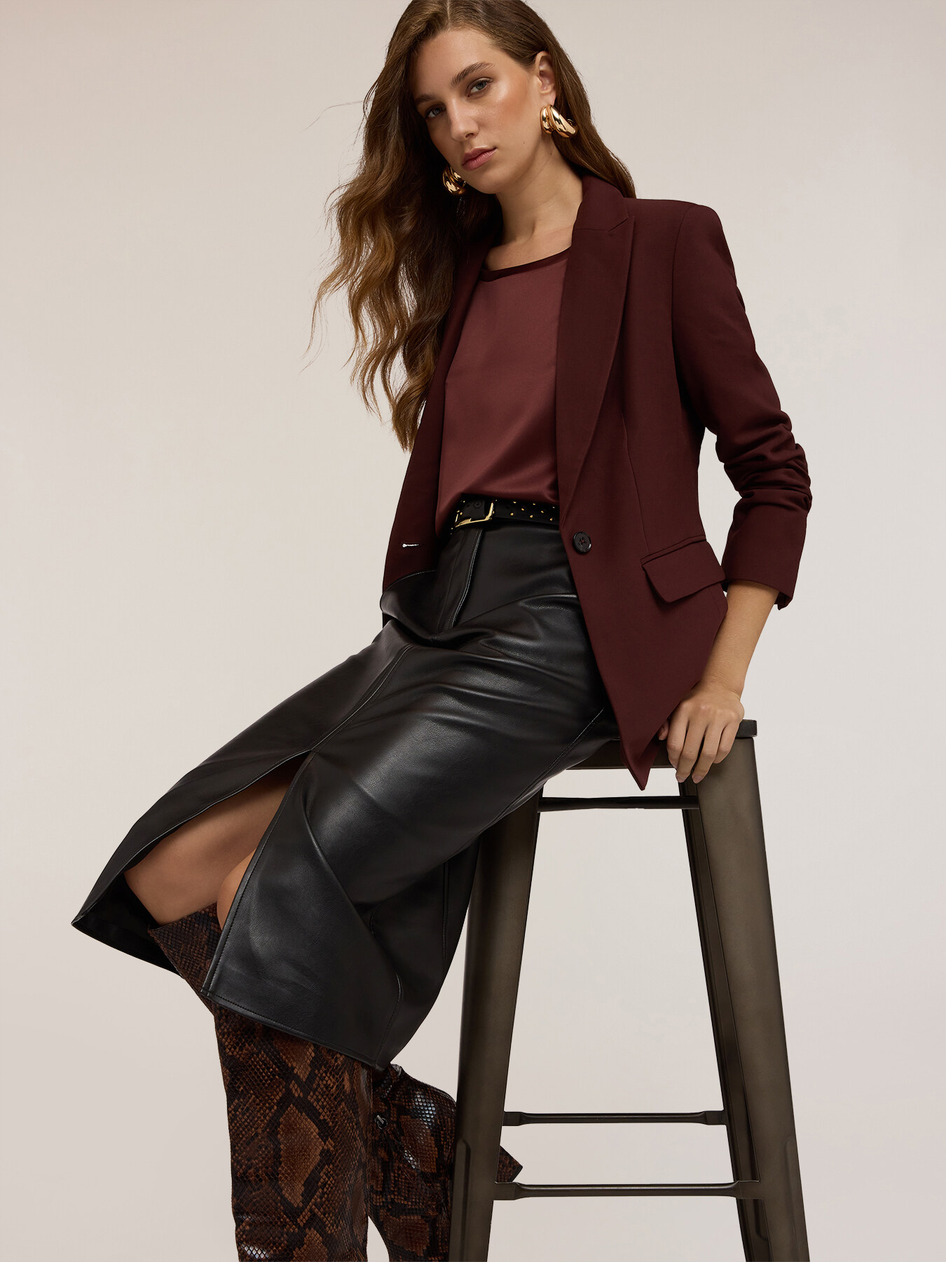 Einreihiger Blazer aus Viskosemischung image number 3