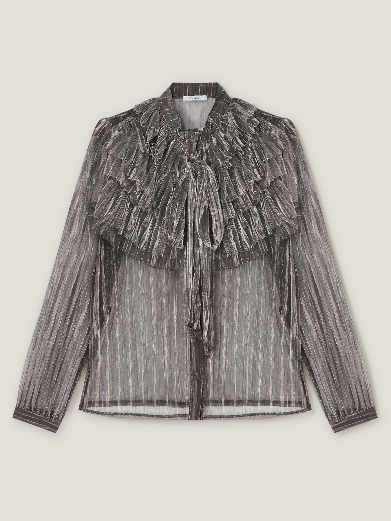 Chemise lurex avec volant image number 3