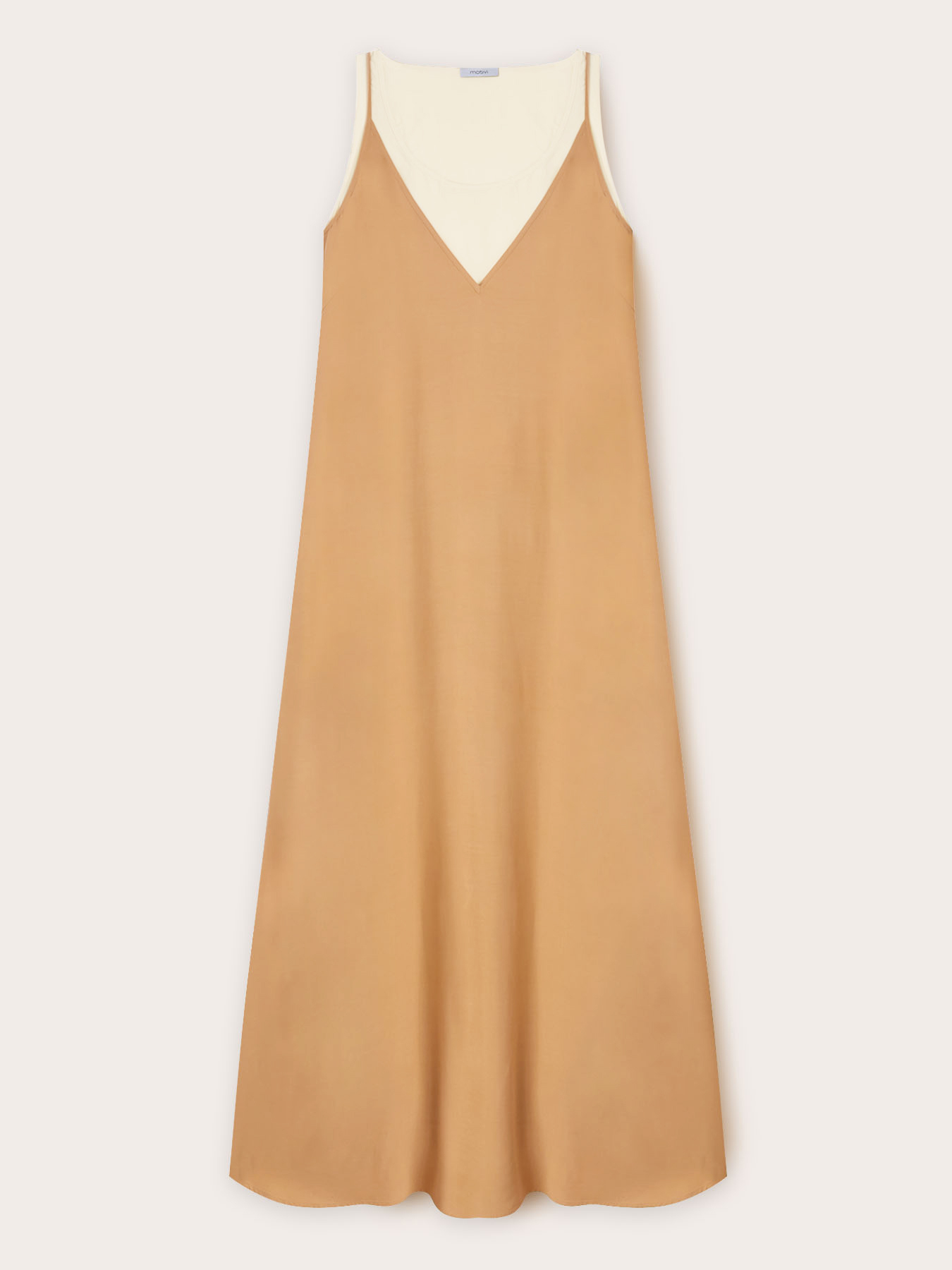 Rochie lungă dublă din viscoză image number 4