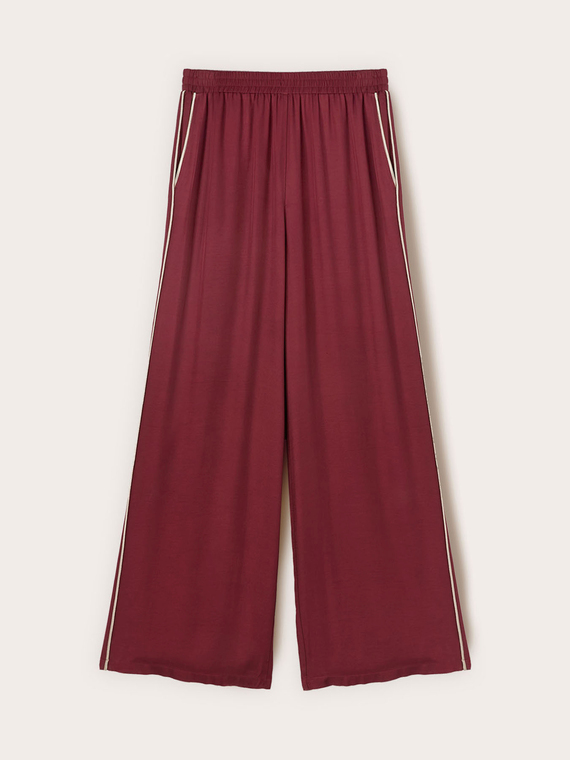 Pantalon palazzo en twill de viscose