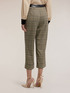 Pantalones cropped te&ntilde;ido en hilo fantas&iacute;a check image number 1