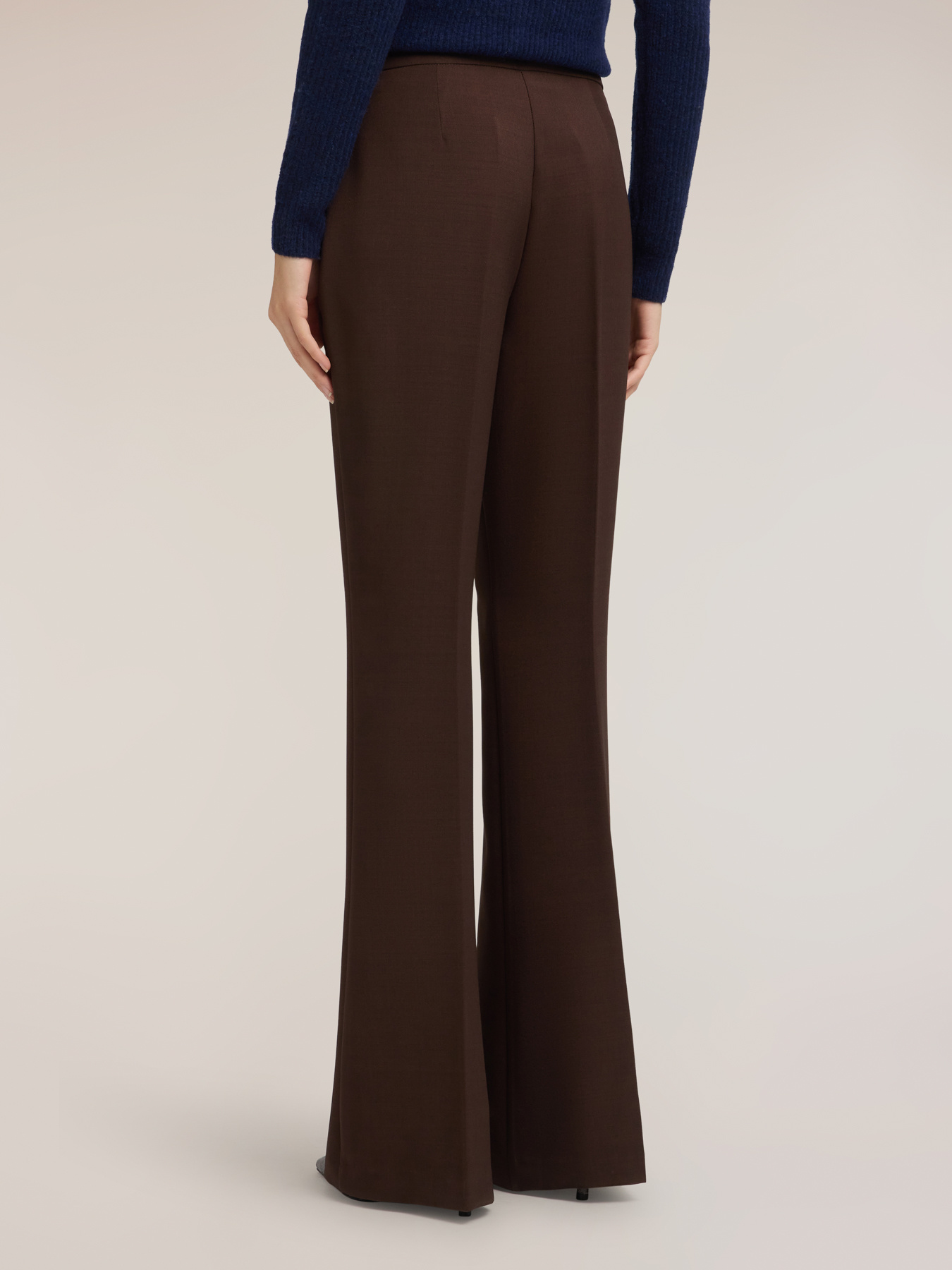Flare pants with pressed crease image number 1