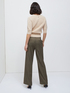 Solid colour palazzo trousers image number 1