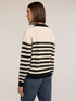 Striped lurex sweater with rhinestones image number 1