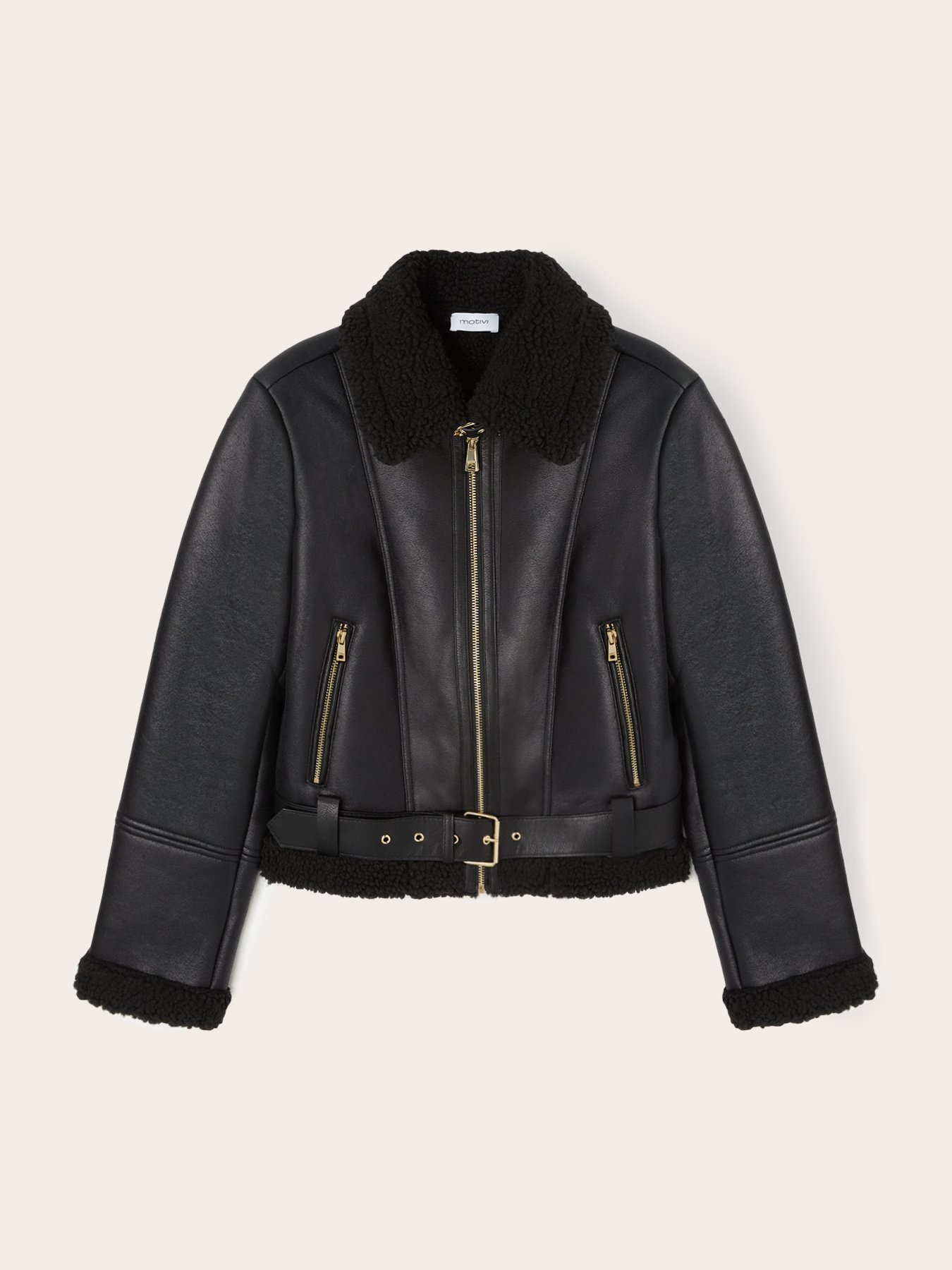 Sheepskin-effect jacket image number 4