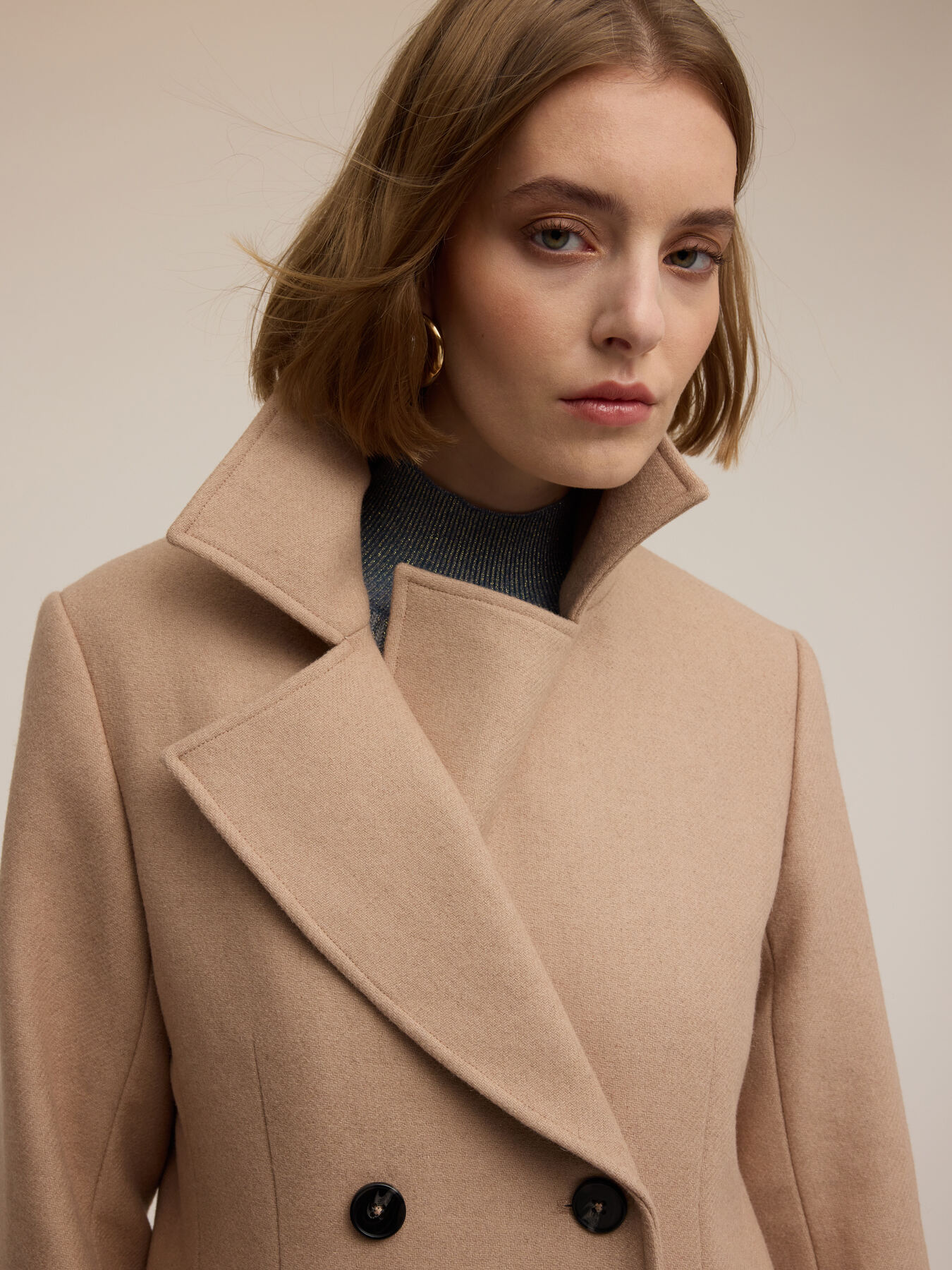 Cappotto doppiopetto con motivo sciarpa image number 3