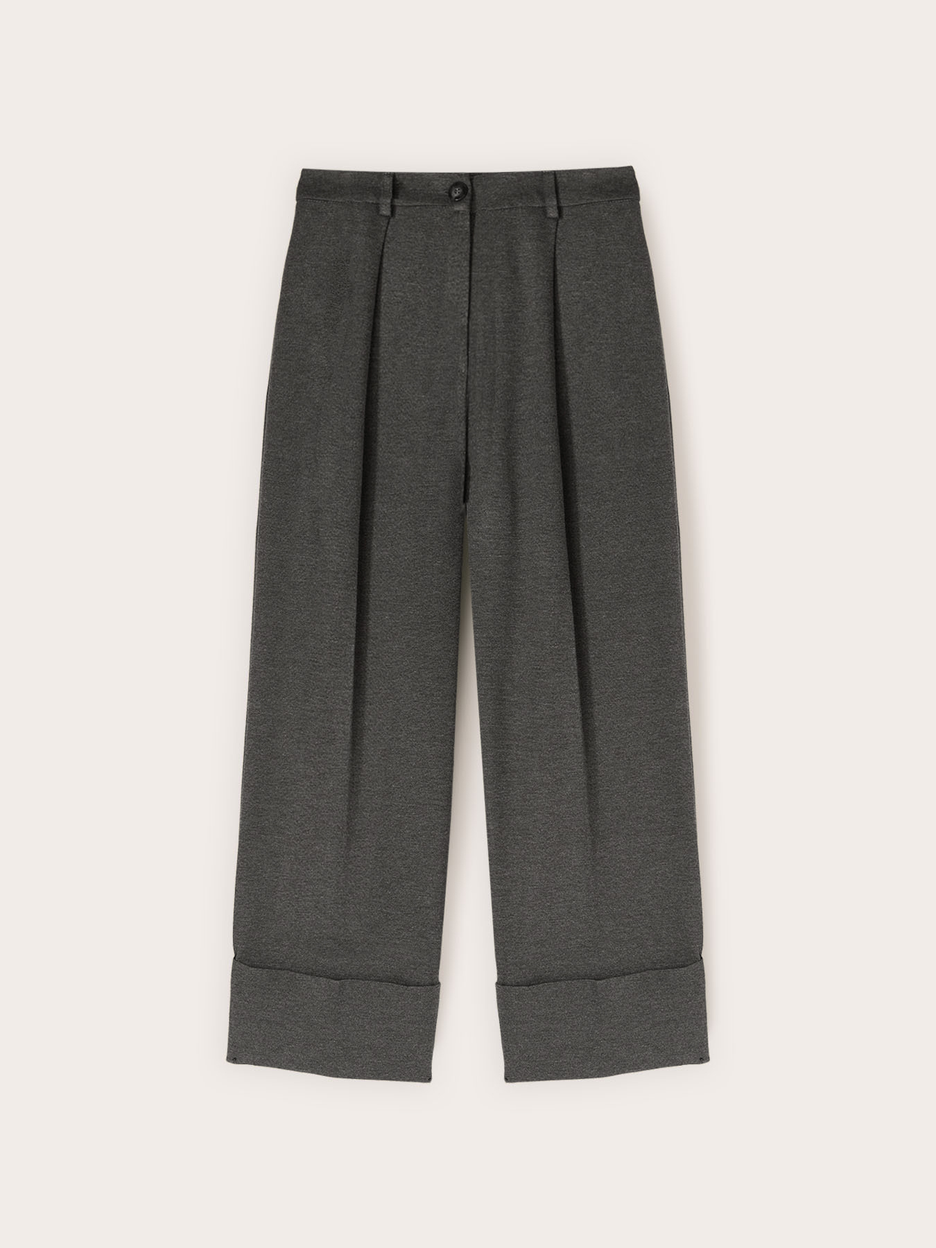 Ponte roma trousers with turn-up hem image number 4