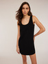 Sheath dress with metal chain detail image number 3