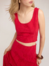 Crop top in broderie anglaise image number 3