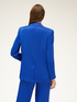 Oversized satin blazer with jewel button image number 2