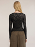 Floral lace T-shirt with scalloped hem image number 1