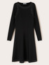 Rochie midi evazată din tricot cu aplicații image number 4