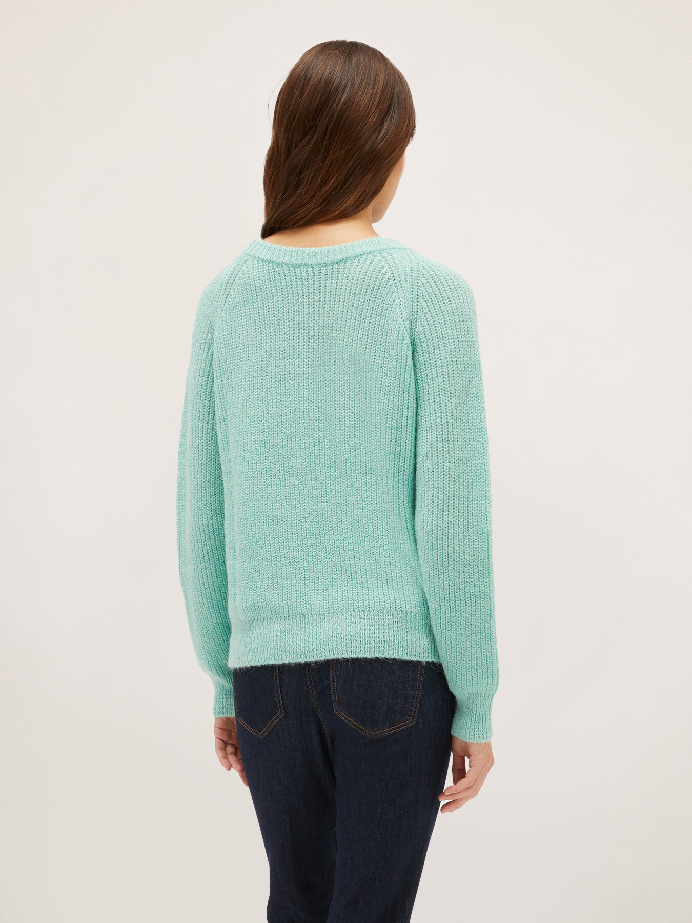 Pullover en maille en alpaga m&eacute;lang&eacute; image number 1