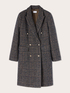 Double-breasted check wool-blend coat image number 4