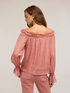Off-shoulder chiffon blouse image number 1