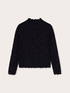 Wool-blend turtleneck sweater with lace effect image number 4