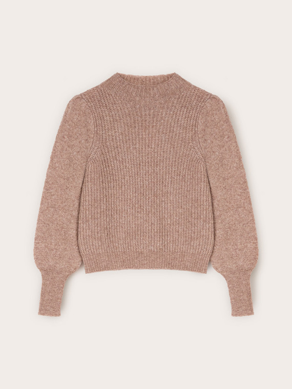 Sweater with balloon sleeves