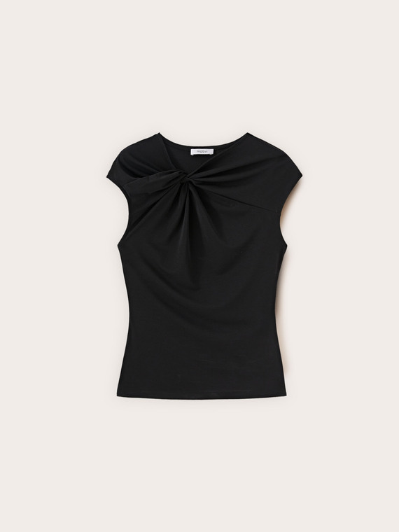 Jersey-Top mit Knoten