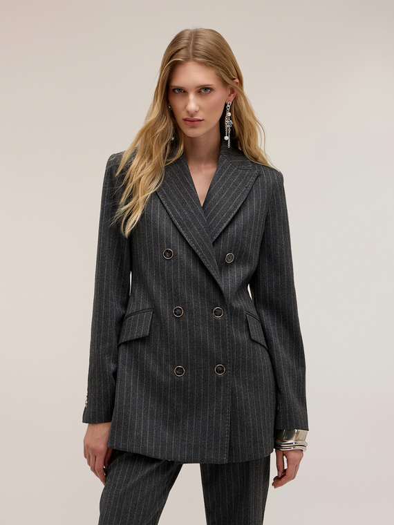 Blazer cruzado de rayas The Tailoring Lab