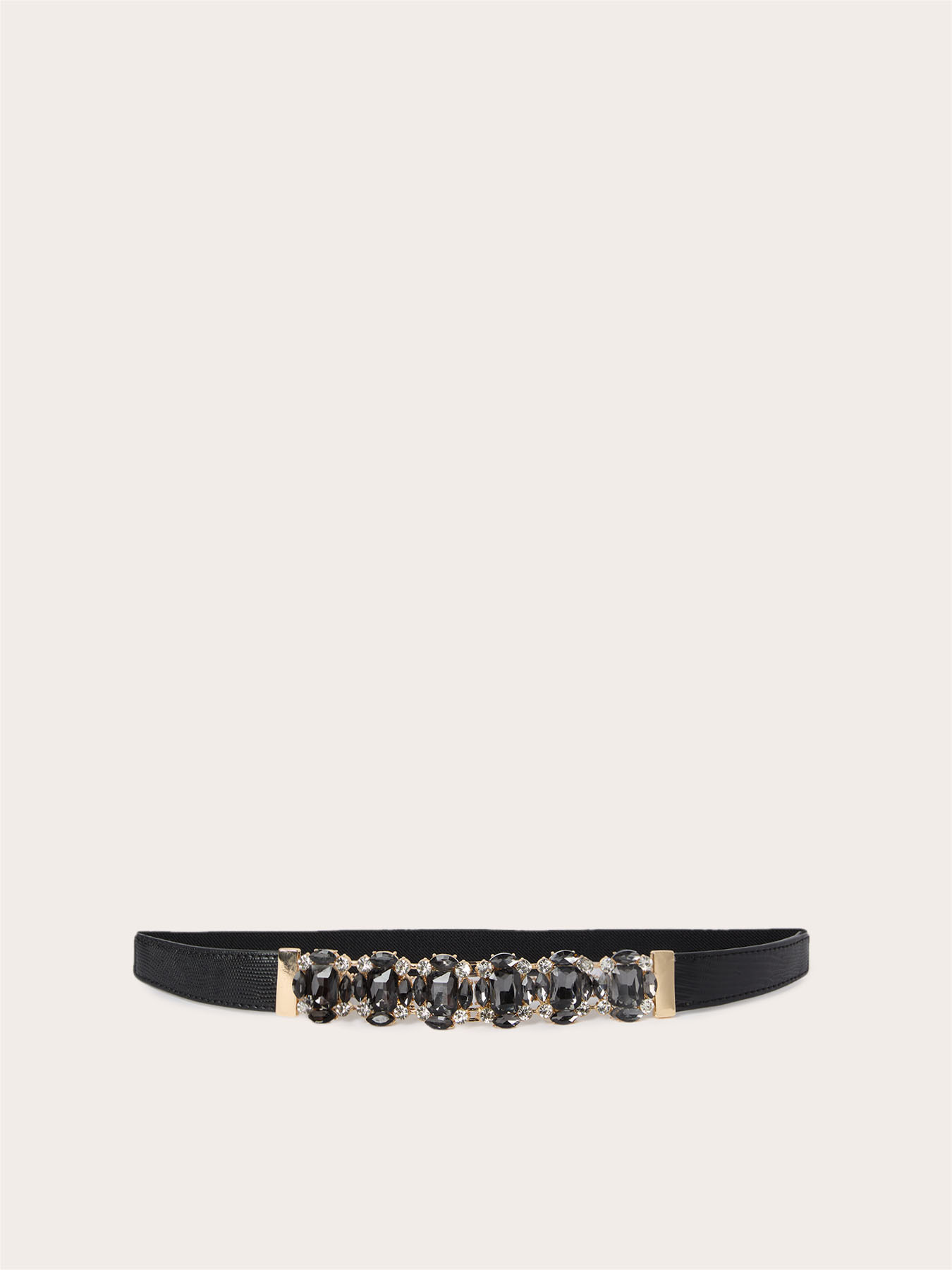 Elastic belt with jewel buckle image number 1