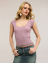 Slim-fit ribbed lurex knitwear image number 2