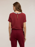 Blusa con bordo in maglia image number 1