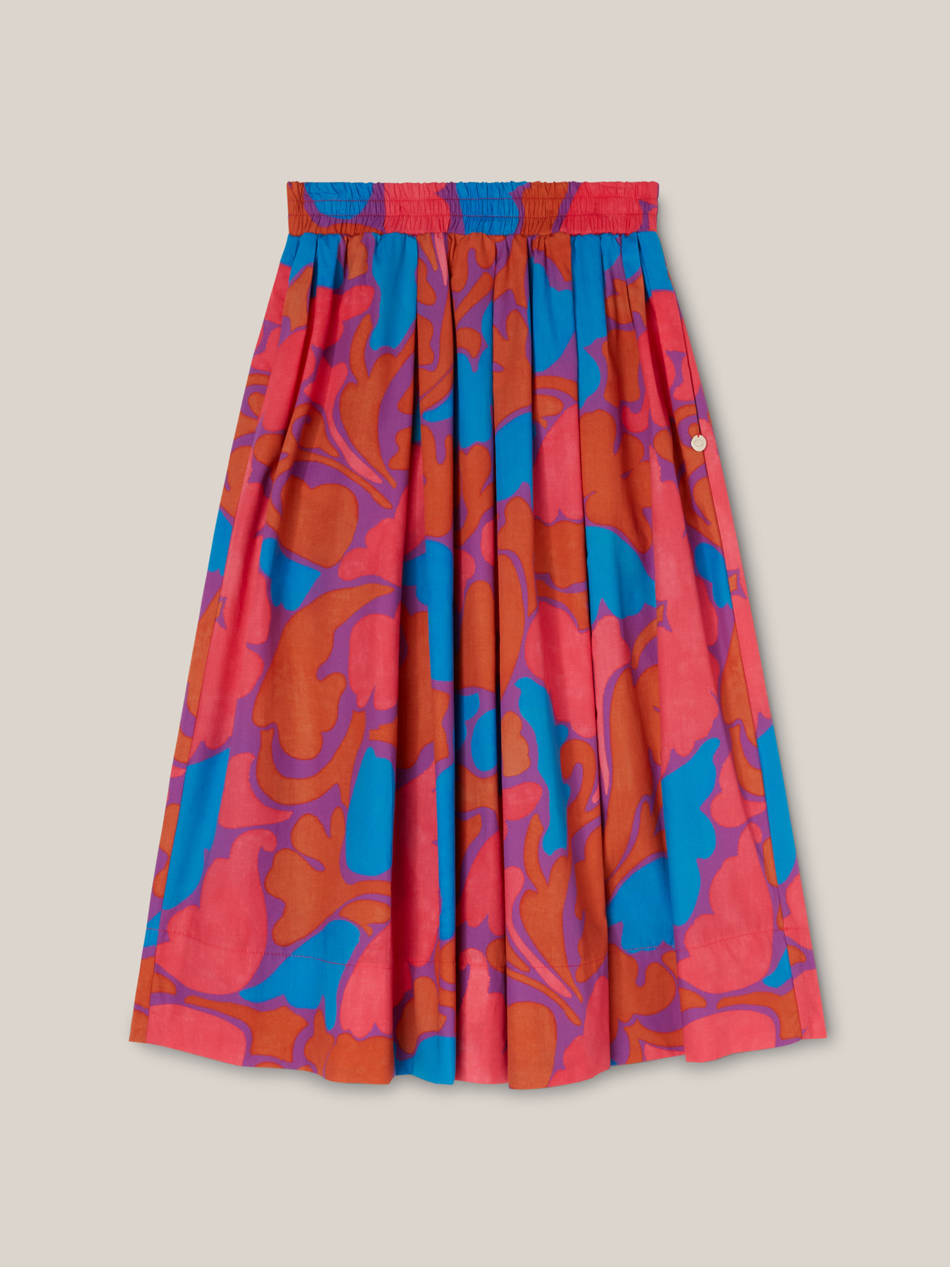 Jupe cloche &agrave; motif &agrave; fleurs image number 3