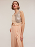Langes Kleid Peplum mit Full-Pailletten-Bustier image number 2