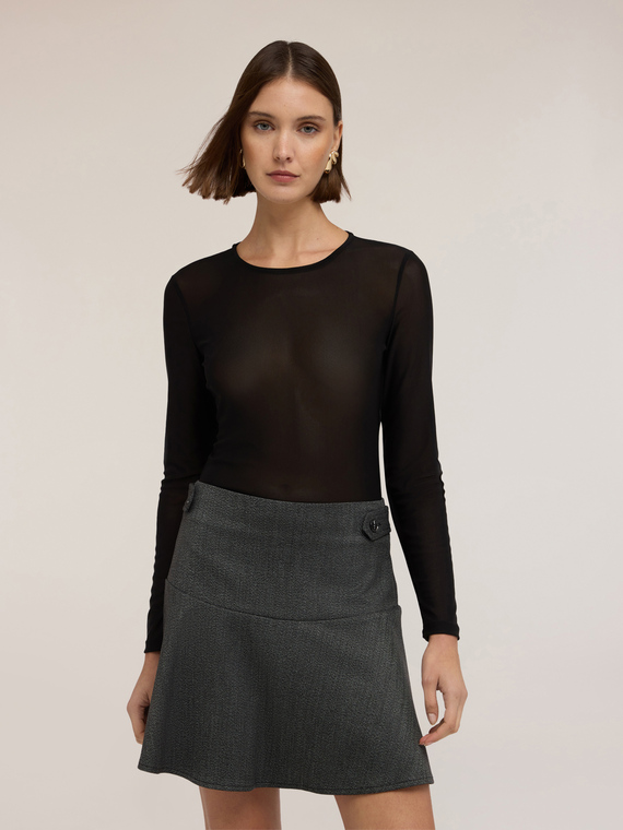 T-shirt body en tulle