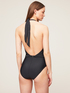 One-piece swimsuit with waistband image number 1