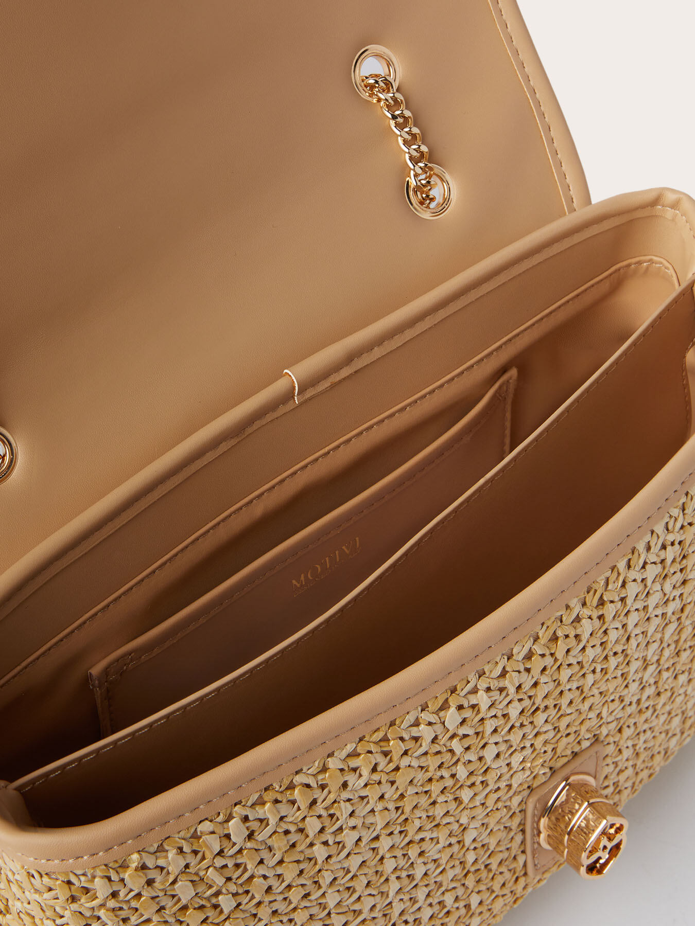 Borsa a tracolla in rafia image number 3