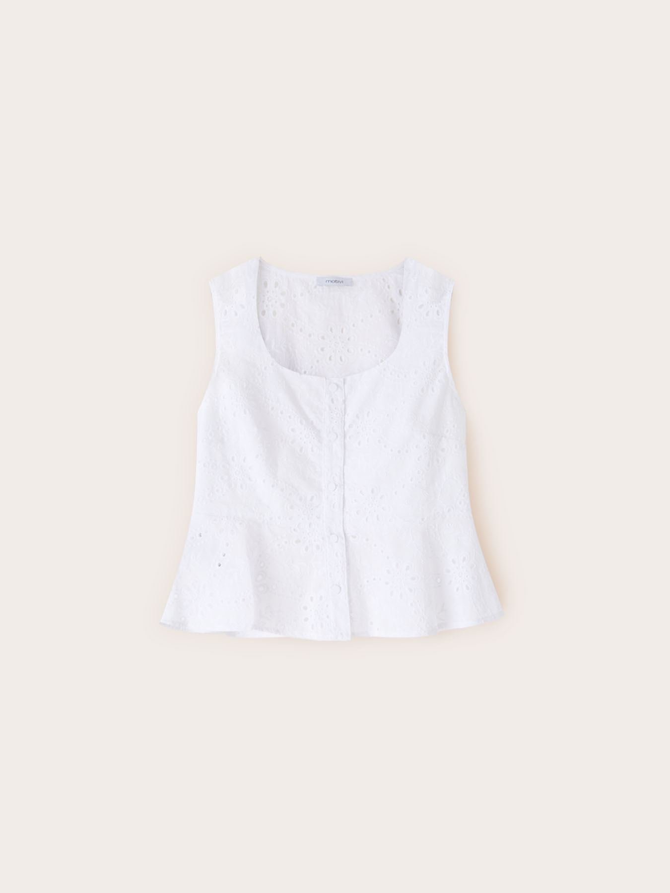 Top en broderie anglaise avec peplum image number 4