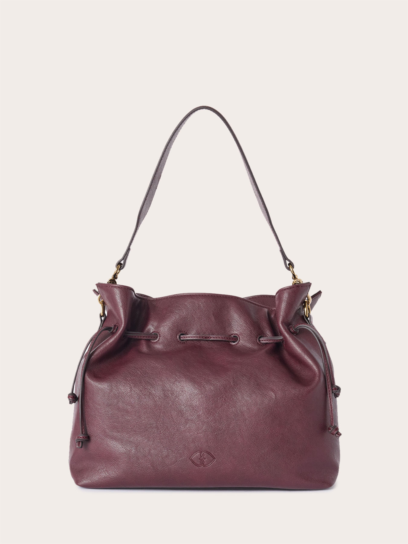 Bucket bag with drawstring and pearls image number 2