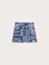 Shorts with foulard-patterned belt image number 4