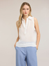 Ramie top with V-neck image number 2