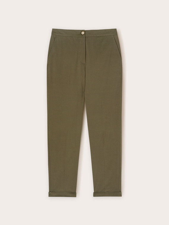 Cigarette trousers with cuffs