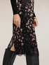 Pencil skirt in georgette with floral print and lace image number 3