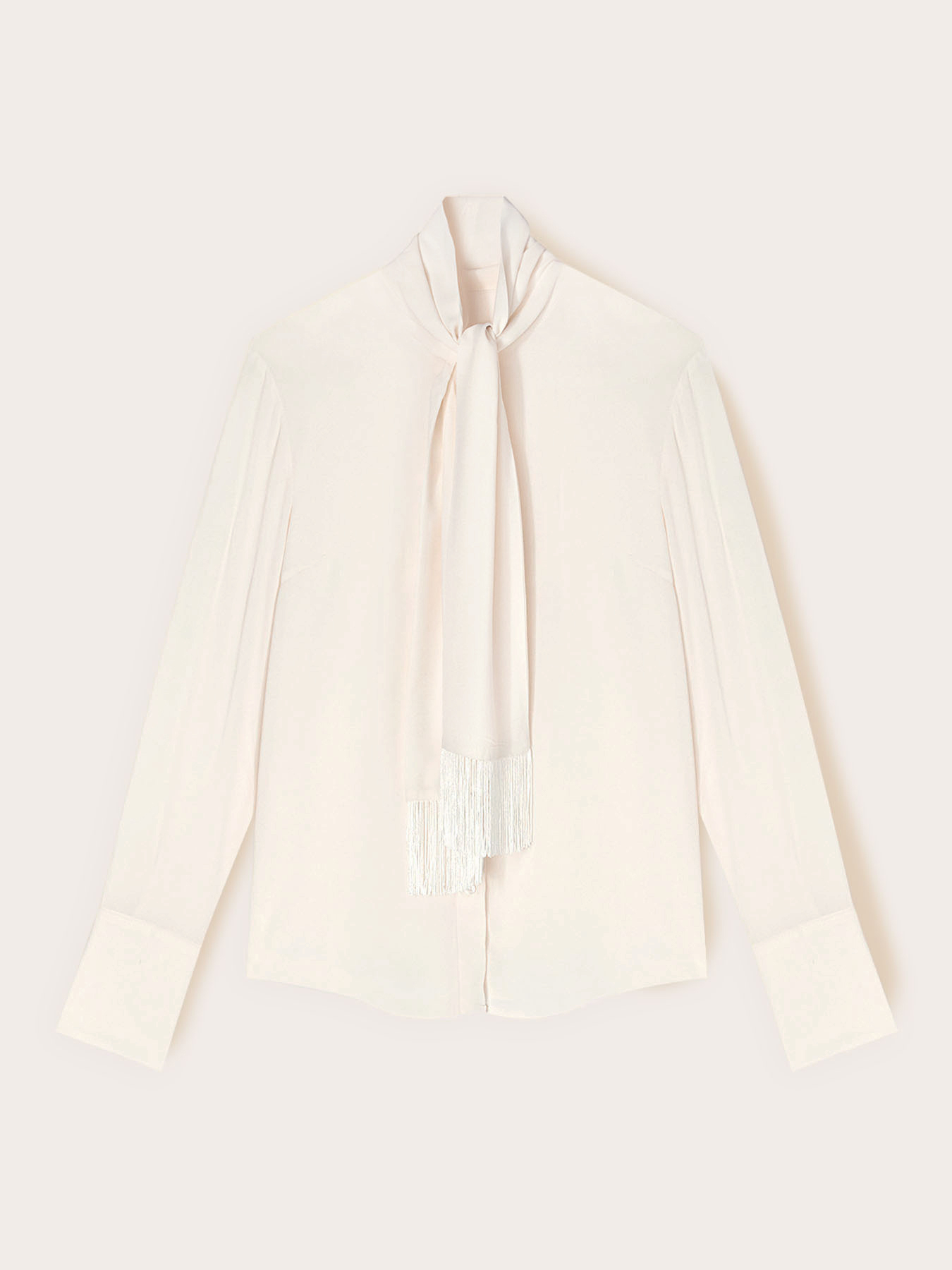 Georgette shirt with scarf image number 4