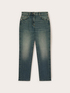 Jeans mum fit cu talie &icirc;naltă image number 4