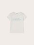 Tricou cu inscripție și broderie cu pietre image number 4