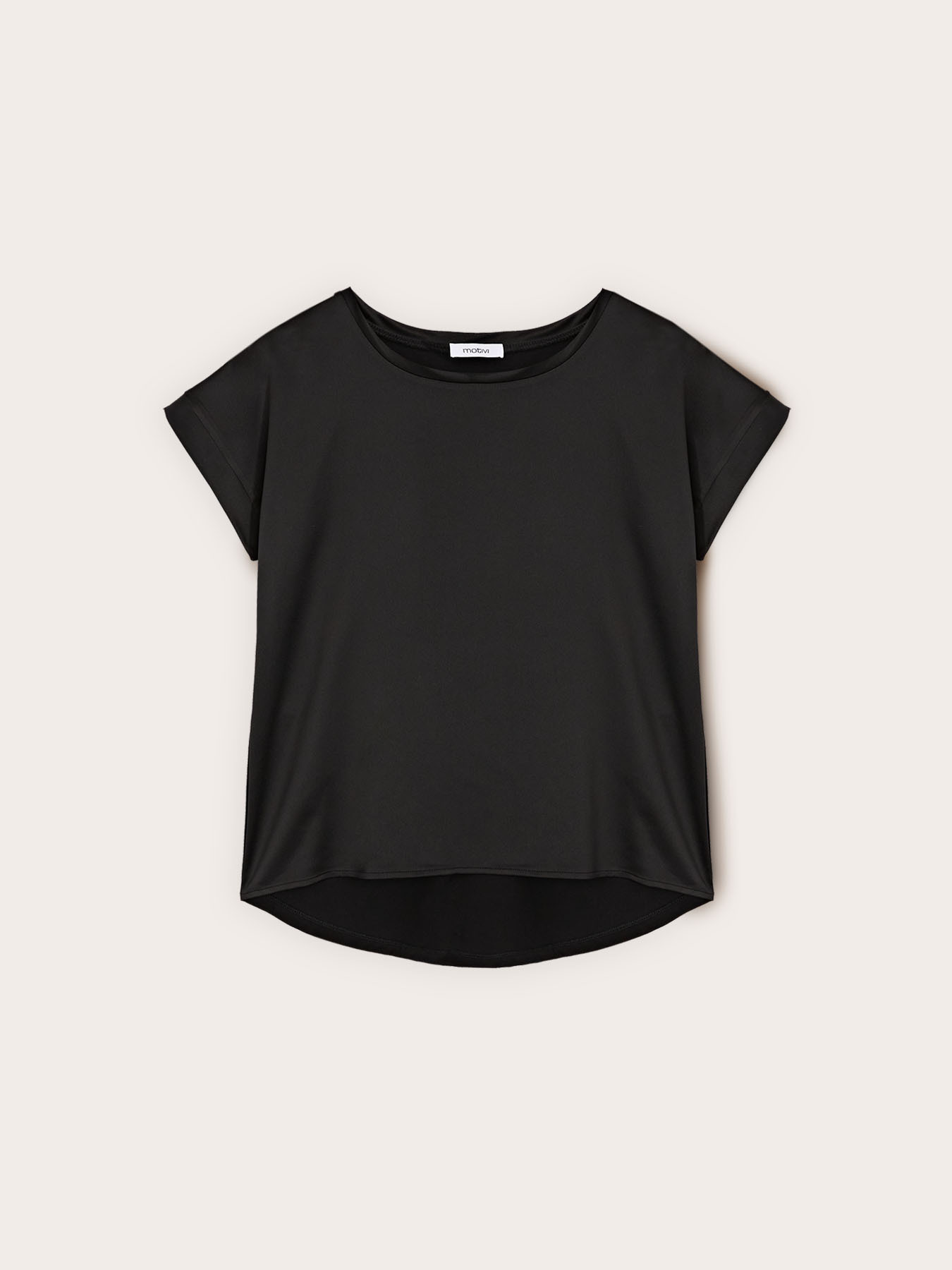 Tricou bimaterial din amestec de bumbac image number 3